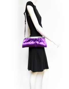 Pochette MARNI en satin violet