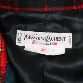 Veste YSL carreaux Vintage