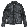 Veste T 34 CHANEL textile et cuir noir