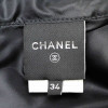 Veste T 34 CHANEL textile et cuir noir