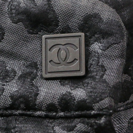 Veste T 34 CHANEL textile et cuir noir