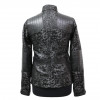 Veste T 34 CHANEL textile et cuir noir