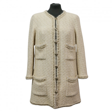 Veste longu CHANEL beige T44