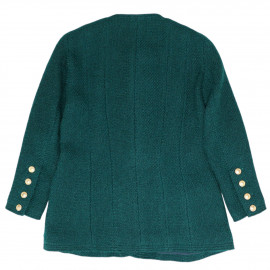 Veste CHANEL verte tweed