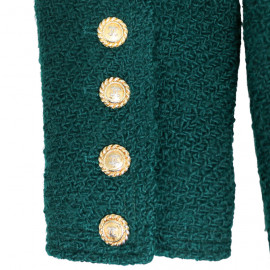 Veste CHANEL verte tweed