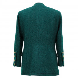 Veste CHANEL verte tweed