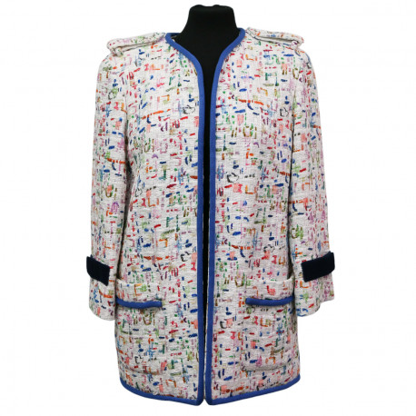 Veste CHANEL tweed blanc 38