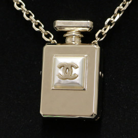 Collier CHANEL bouteille N5 dorée