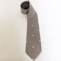 Silk HERMES tie grey reasons drums