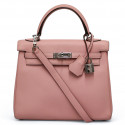 Sac HERMES Kelly 25 rose Sakura cuir swift