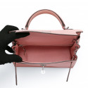 Sac HERMES Kelly 25 rose Sakura cuir swift