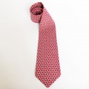 Reasons red silk HERMES tie ovals