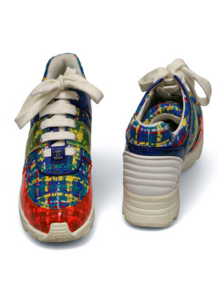 Sneakers CHANEL T 36 tweed multicolore