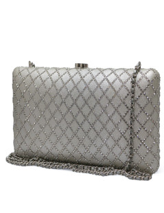 Sac du soir CHANEL strass argenté