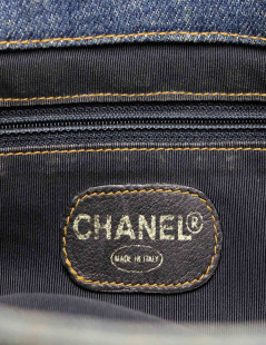 Cabas denim CHANEL bleu