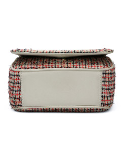 Mini sac tweed CHANEL blanc