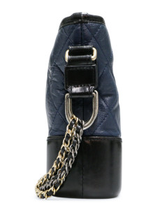 Mini sac Gabrielle CHANEL bicolore bleu noir