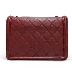 Mini sac CHANEL Boy brick flap bordeaux