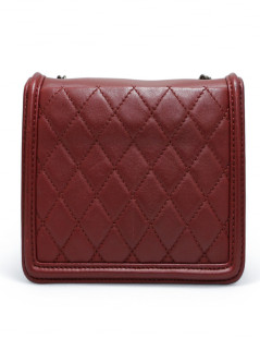 Mini sac CHANEL Boy brick lego bordeaux