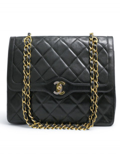 Sac classique CHANEL Couture noir