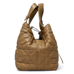 Sac DIOR Toujours cuir de veau Macrocannage  beige