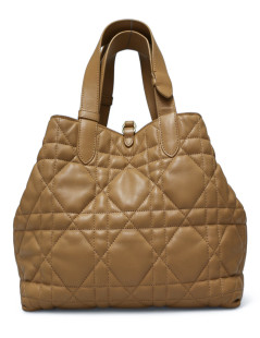 Sac DIOR Toujours cuir de veau Macrocannage  beige