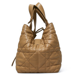 Sac DIOR Toujours cuir de veau Macrocannage  beige