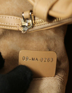 Sac DIOR Toujours cuir de veau Macrocannage  beige