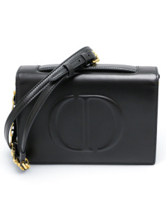 Mini sac DIOR bandoulière cuir de veau noir