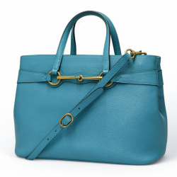 Sac Horsebit 1955 GUCCI cuir bleu turquoise