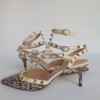 escarpins VALENTINO T 39 python et beige