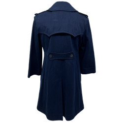 Trench coat CHANEL toile navy T 38 bleu