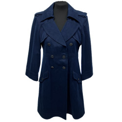 Trench coat denim CHANEL T 38 bleu