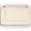 Sac Jumbo CHANEL cuir grainé blanc