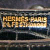 Sac HERMES croco souple noir