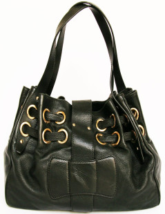 sac Ramona JIMMY CHOO cuir noir