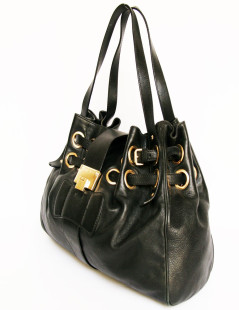 sac Ramona JIMMY CHOO cuir noir