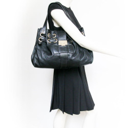 sac Ramona JIMMY CHOO cuir noir