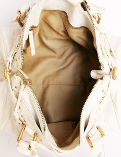 sac Paddington CHLOE cuir grainé blanc