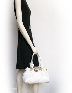 sac Paddington CHLOE cuir grainé blanc