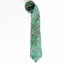 Green reasons silk flowers and deer tie HERMES