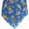 HERMES silk tie blue floral