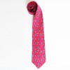 HERMES tie silk pink reasons birds