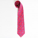 HERMES tie silk pink reasons birds