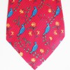 HERMES tie silk pink reasons birds