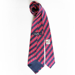 HERMES pink reasons silk panda tie