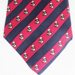 HERMES pink reasons silk panda tie