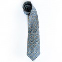 Blue tie printed Hermes 4 leaf clovers