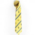 Yellow HERMES tie with camels printed