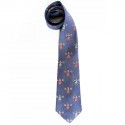 Midnight Blue HERMES tie with prints of jugglers